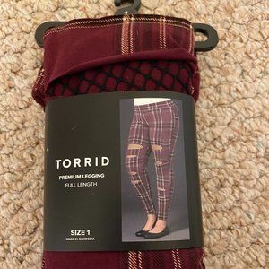NWT Torrid Leggings size 1  w/fishnet accents